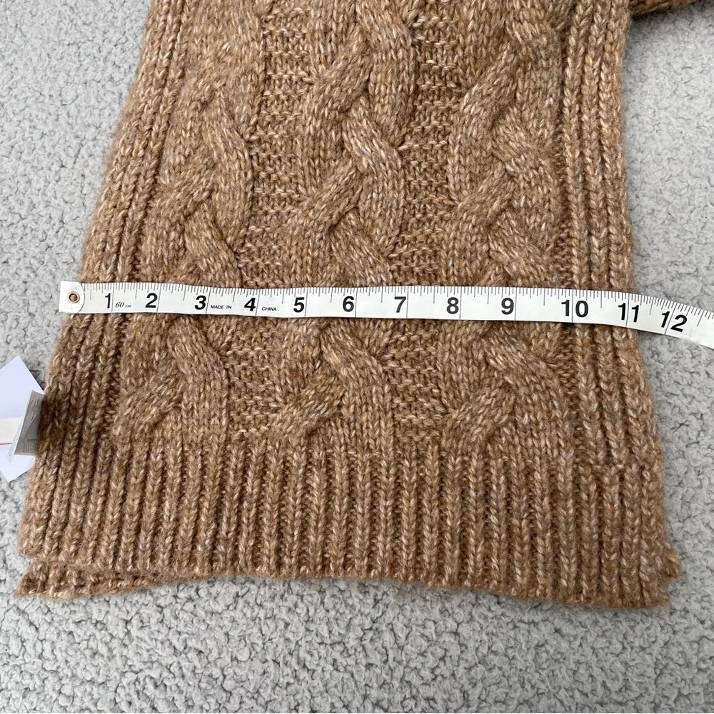 J.Crew Scraf Mens 41x11Fisherman Chucky Knit Wool Blended winter cozy comfy NEW‎
